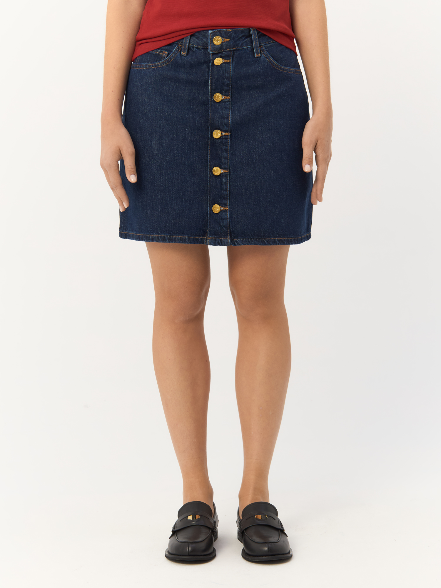 Юбка женская Tommy Hilfiger Mini Skirt Hw Cler WW0WW42220 синяя 34 EU