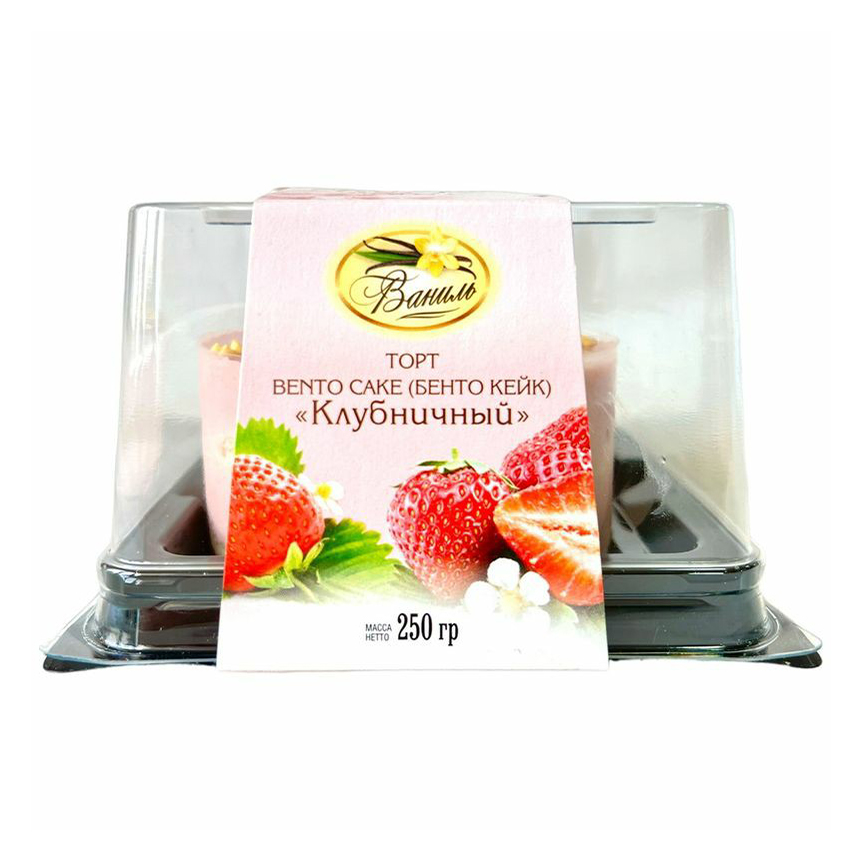 

Торт Бенто кейк Клубничный 250 г