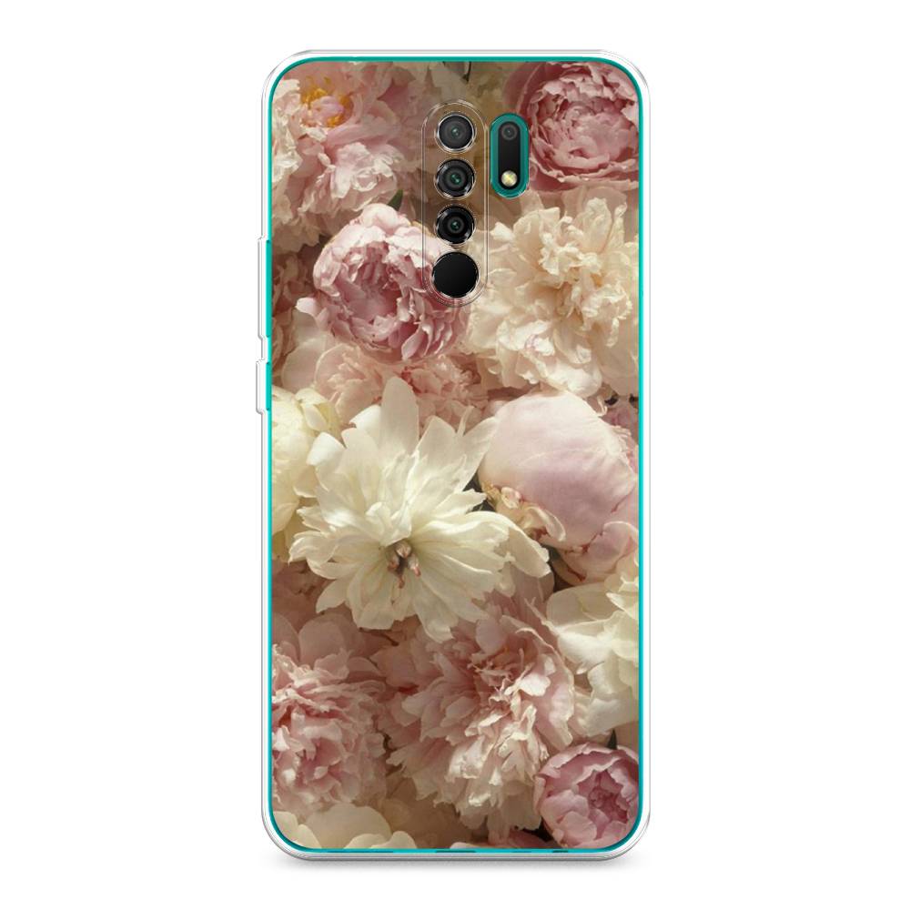 

Чехол Awog на Xiaomi Redmi 9 "Пионы светлые", Разноцветный, 38350-8