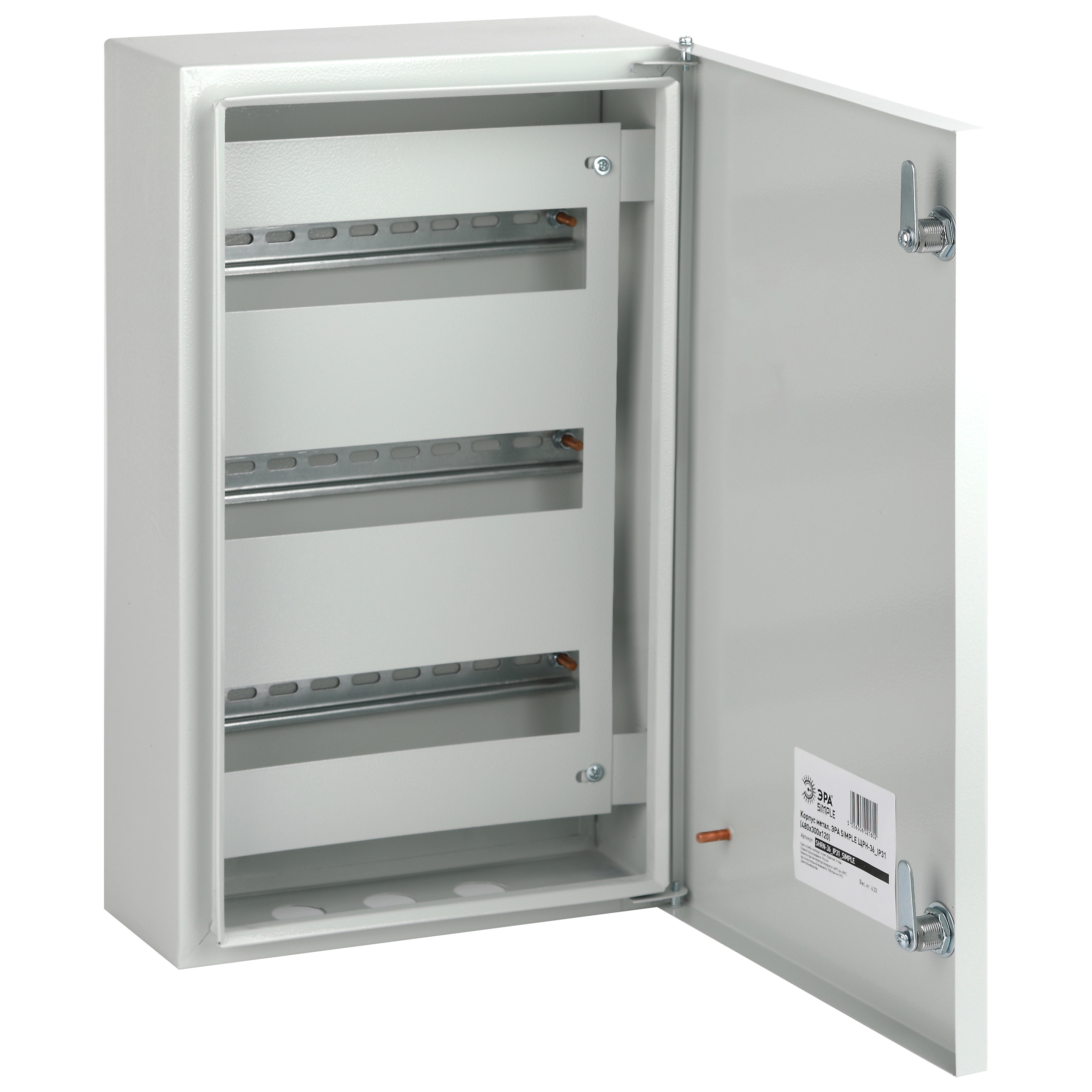 

SHRN-36_IP31_SIMPLE ЭРА Корпус металлич. ЭРА SIMPLE ЩРН-36_IP31 (480х300х120), Серый, Б0041676