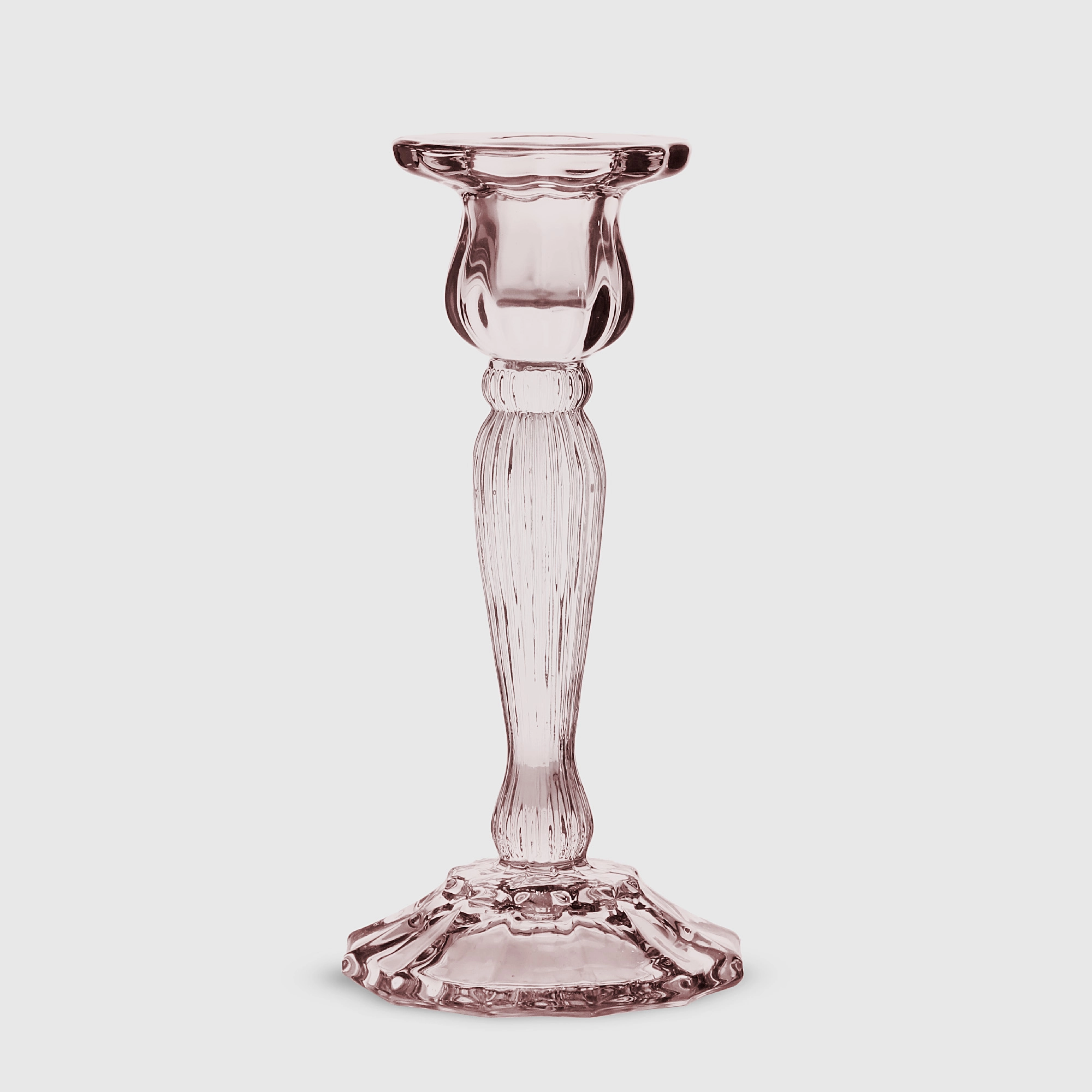 

Подсвечник Anhua Glass розовый стекло 6,5x6,5x18,5 см