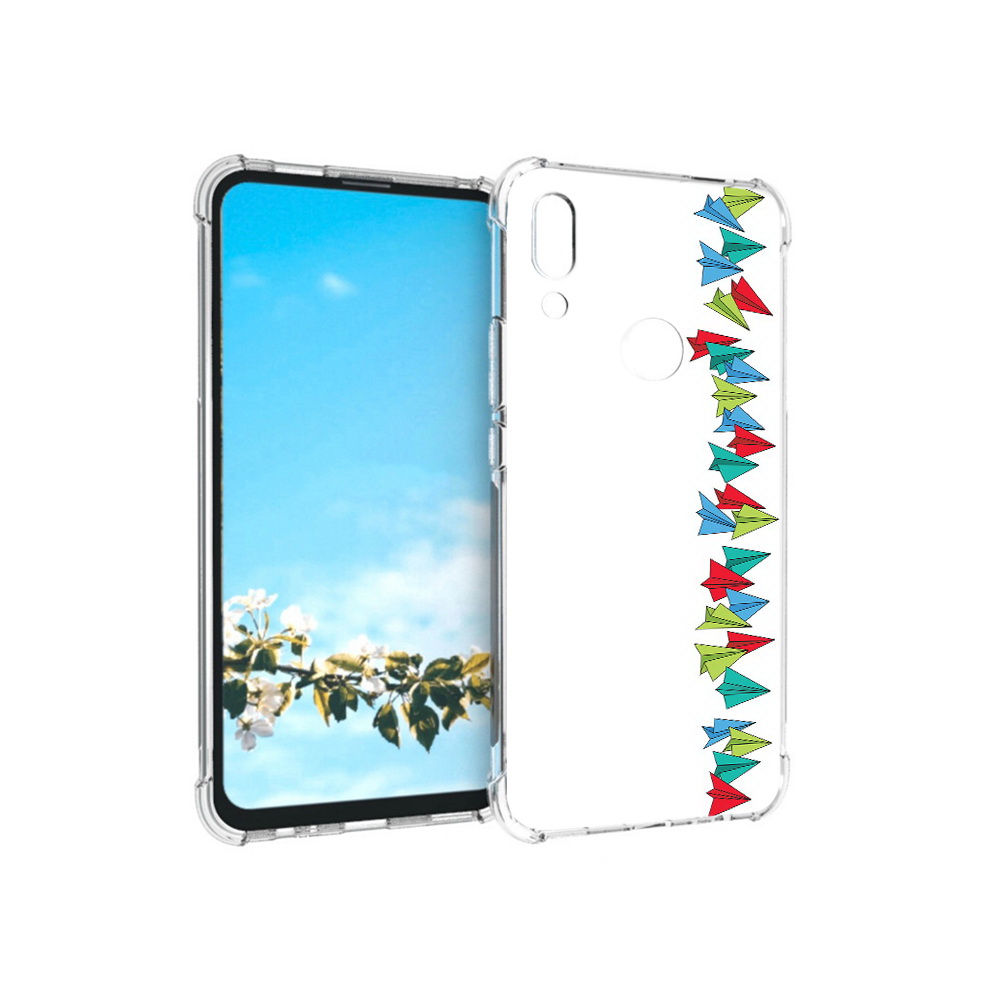 

Чехол MyPads Tocco для Huawei P Smart Z самолетики из листочков, Прозрачный, Tocco