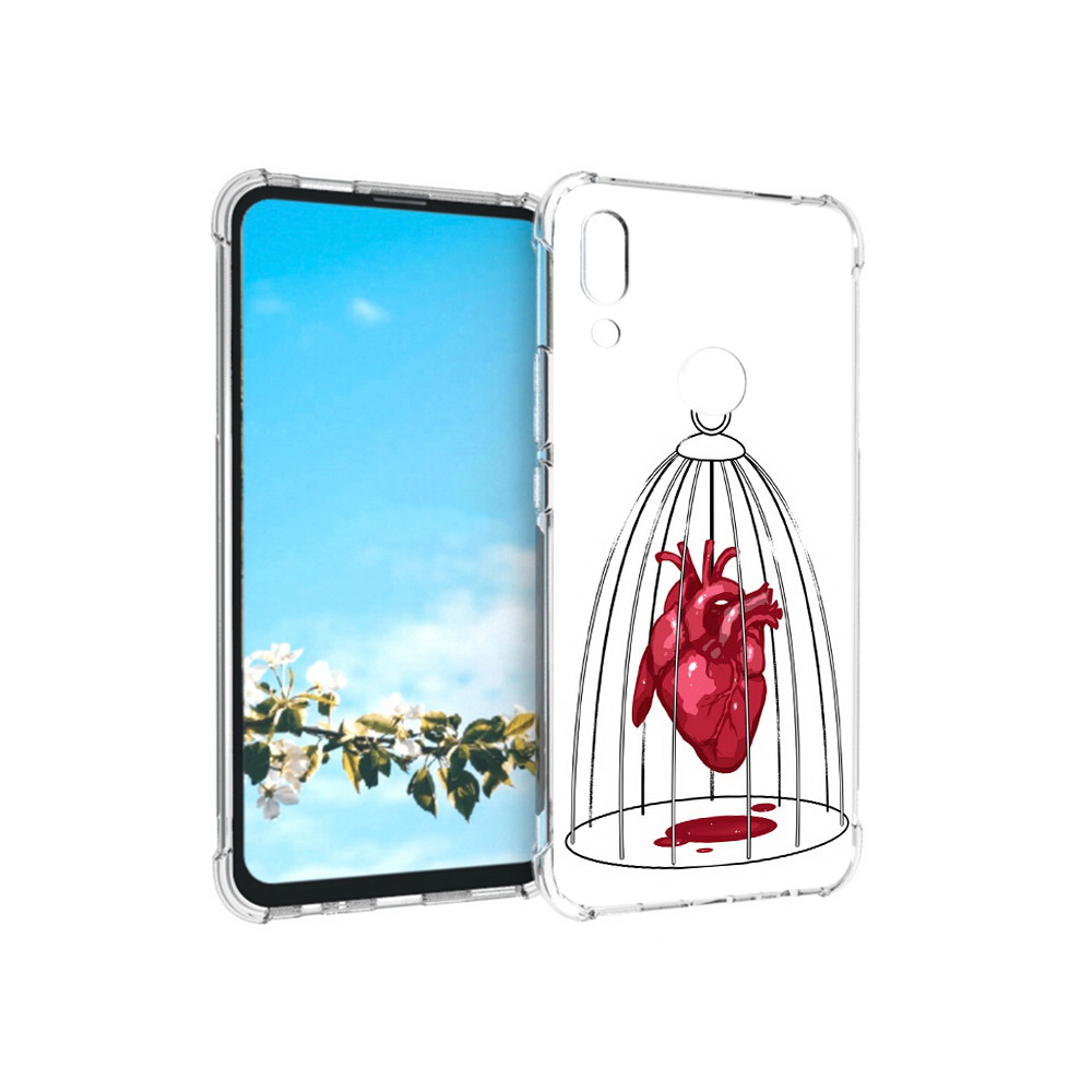 

Чехол MyPads Tocco для Huawei P Smart Z сердце в клетке, Прозрачный, Tocco