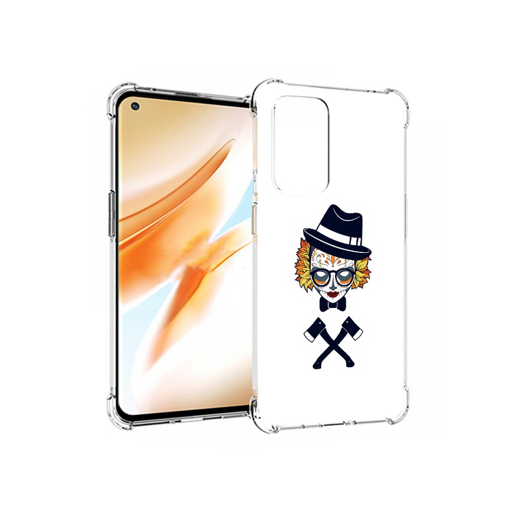 

Чехол MyPads Tocco для OnePlus 9 Pro девушка в маске с топорами рисунок (PT159597.127.304), Прозрачный, Tocco