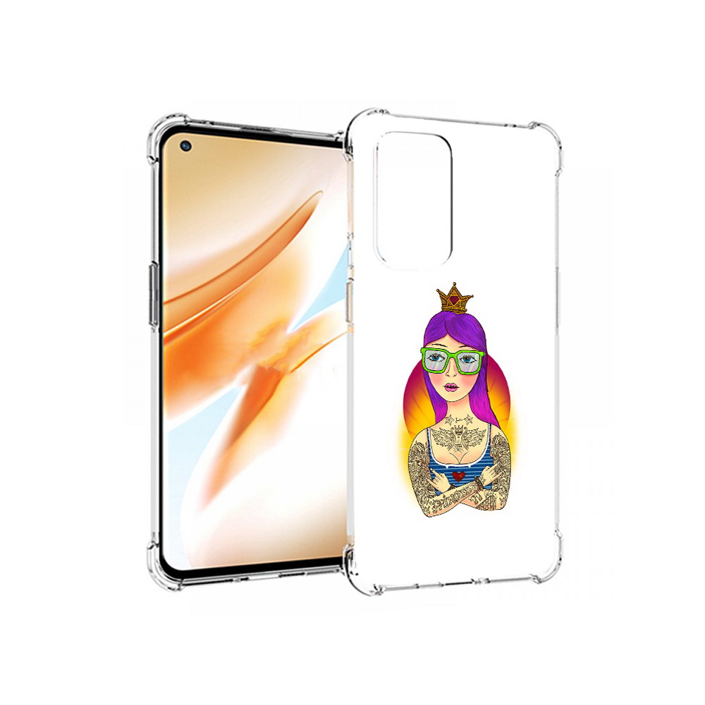 

Чехол MyPads Tocco для OnePlus 9 Pro девушка в татуировках с короной (PT159597.127.305), Прозрачный, Tocco