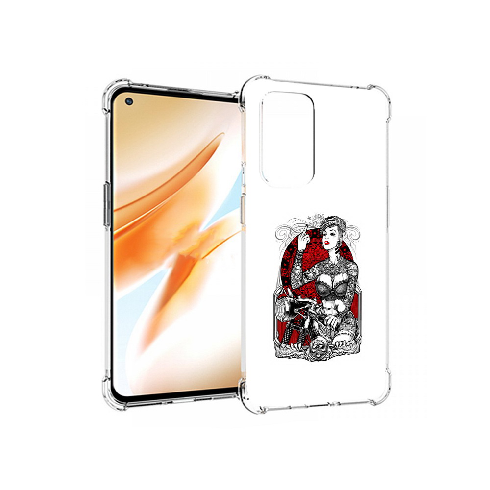 

Чехол MyPads Tocco для OnePlus 9 Pro девушка на мотоцикле (PT159597.127.308), Прозрачный, Tocco