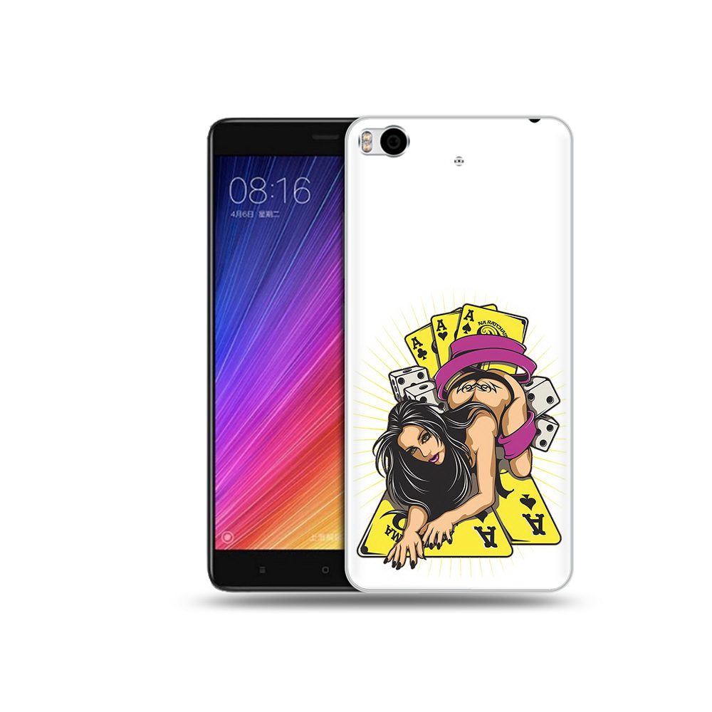 

Чехол MyPads Tocco для Xiaomi Mi 5S нарисованная девушка с игровыми картами, Прозрачный, Tocco