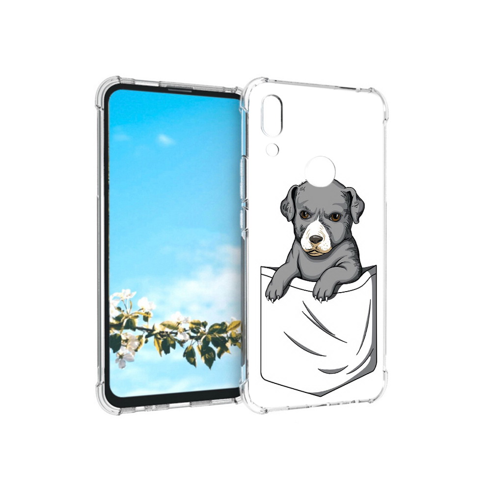 

Чехол MyPads Tocco для Huawei P Smart Z собачка в кармане, Прозрачный, Tocco