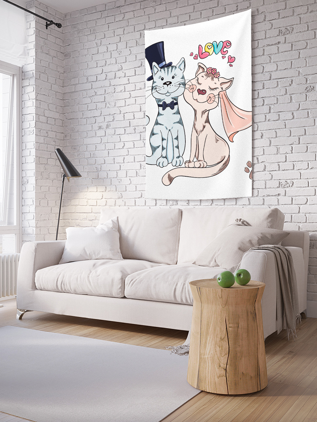 

Вертикальное фотопанно на стену JoyArty Свидание кошек 100x150 см, Свидание кошек