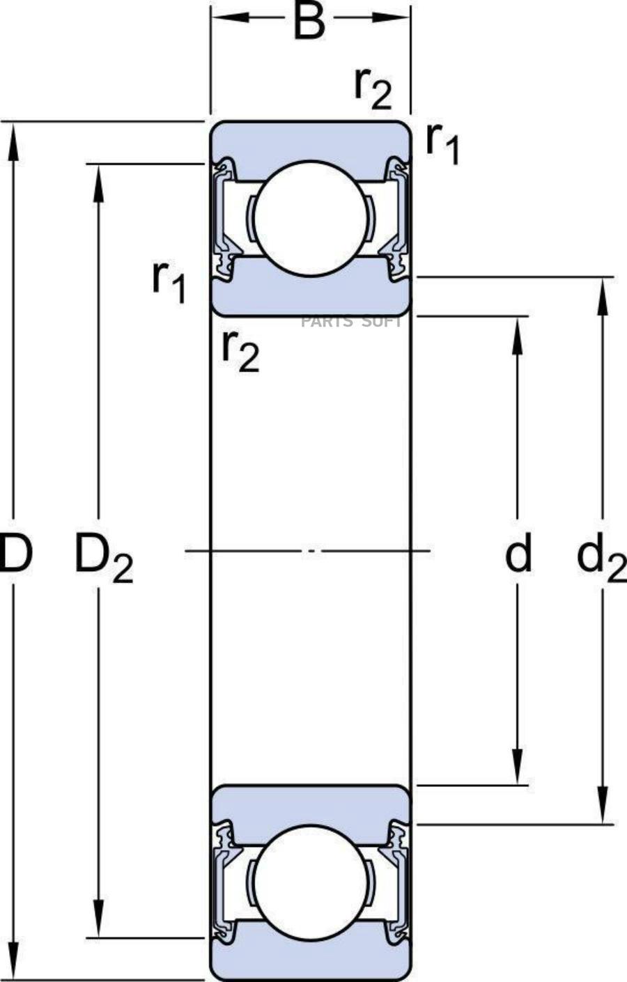 

Подшипник 6208 2RS1 C3 SKF 408018