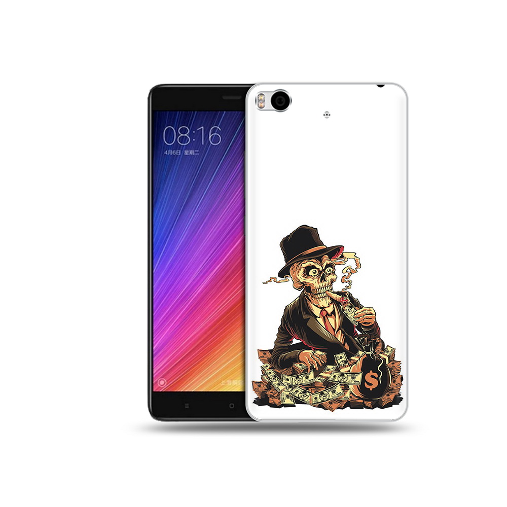 

Чехол MyPads Tocco для Xiaomi Mi 5S нарисованный череп с сигаретой (PT91899.330.515), Прозрачный, Tocco
