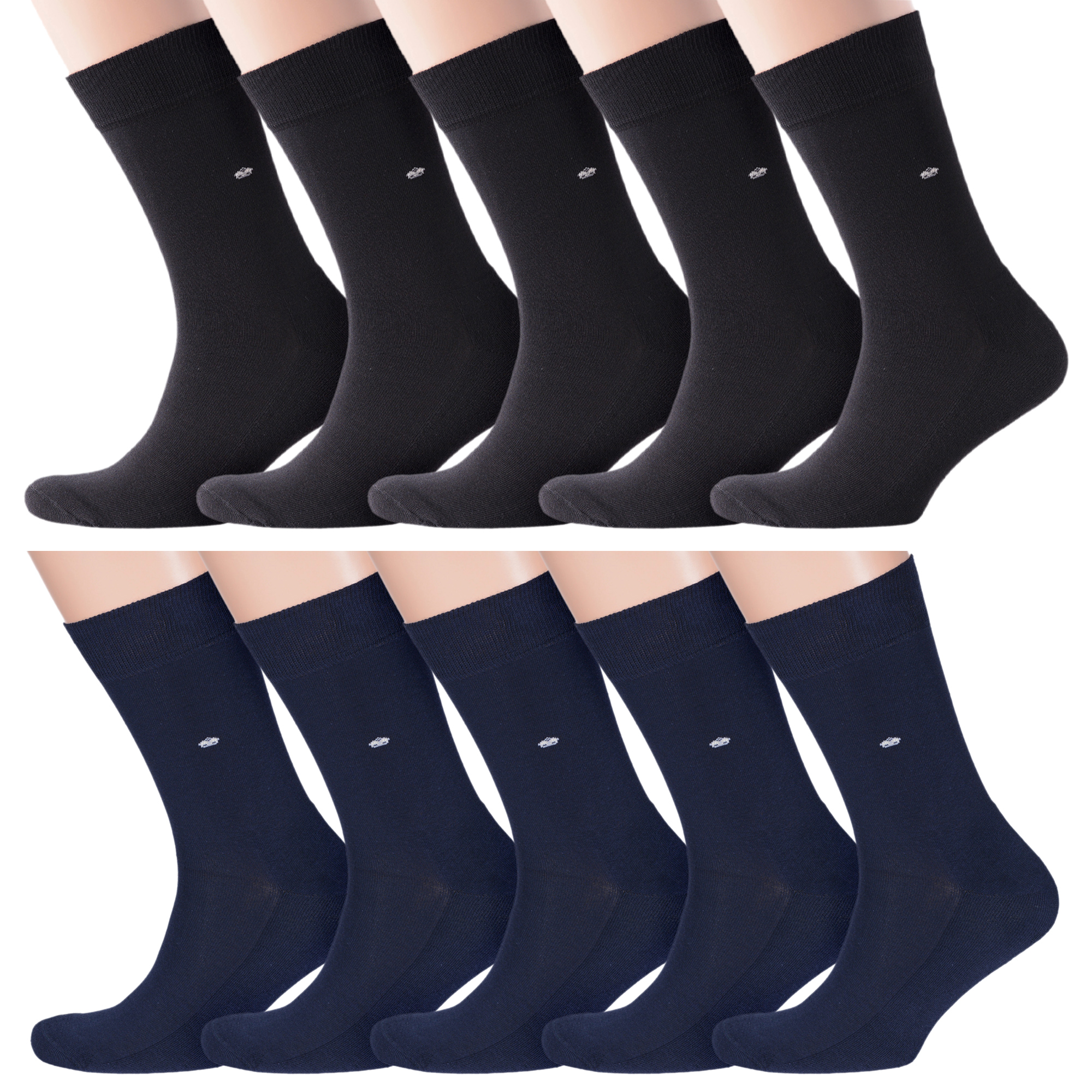 

Комплект носков мужских Rusocks 10-М-195 черных; синих 27, 10-М-195