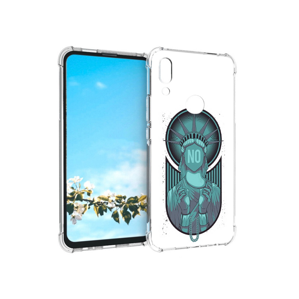 

Чехол MyPads Tocco для Huawei P Smart Z статуя свободы зеленый, Прозрачный, Tocco