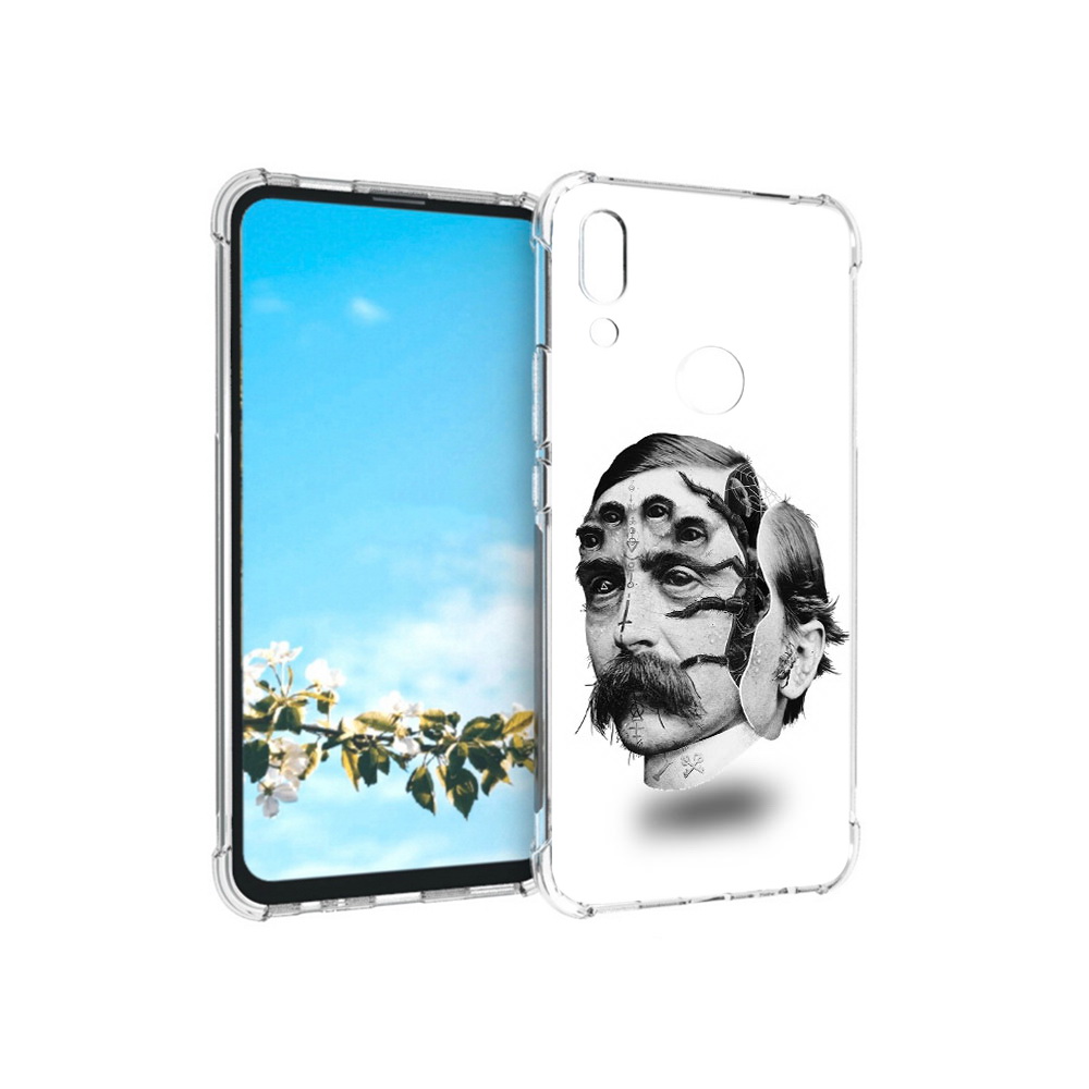 

Чехол MyPads Tocco для Huawei P Smart Z страшное лицо мужчины, Прозрачный, Tocco