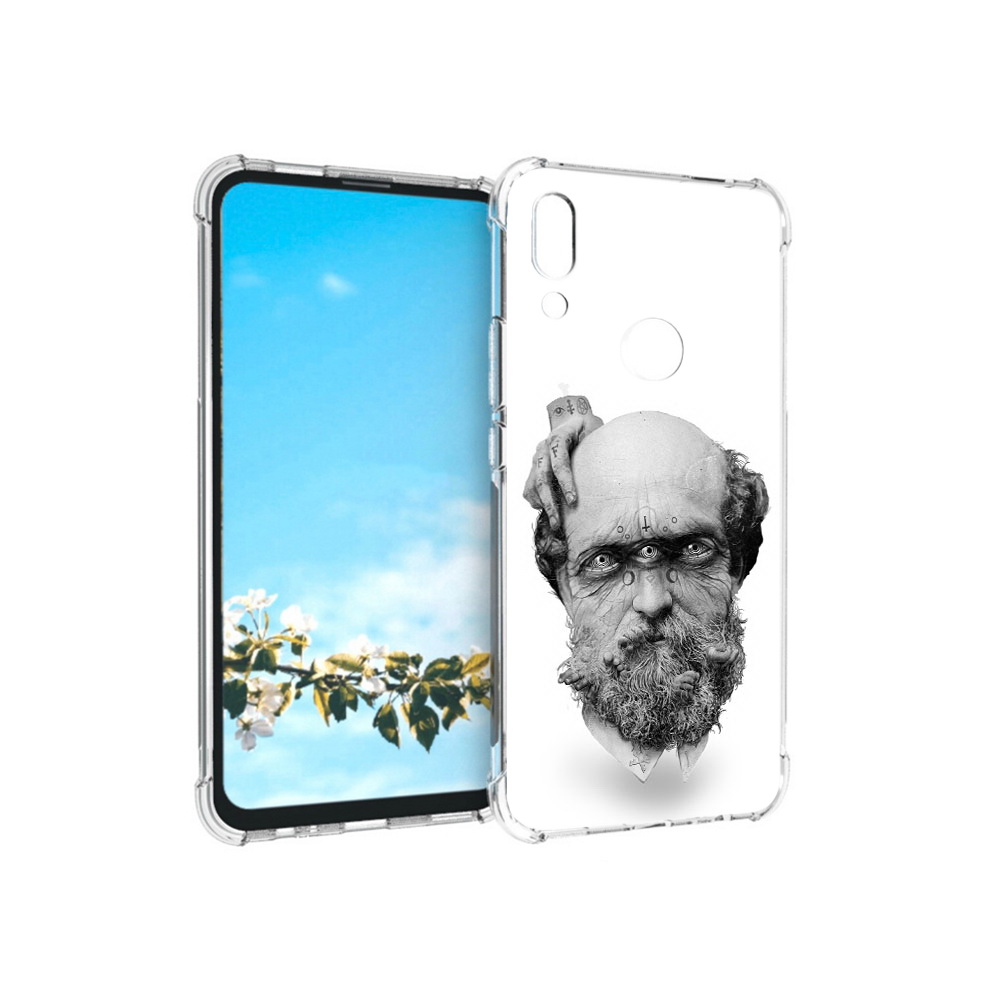 

Чехол MyPads Tocco для Huawei P Smart Z страшный бородатый мужчина абстракция, Прозрачный, Tocco