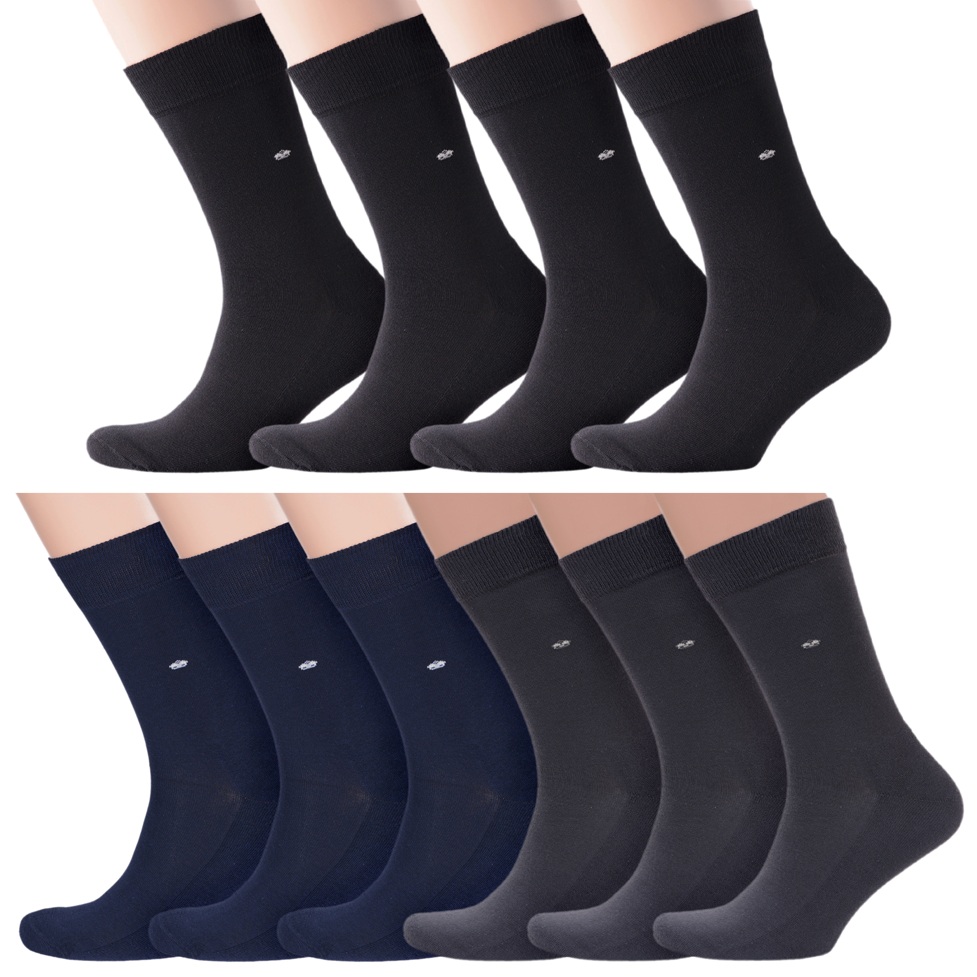 

Комплект носков мужских Rusocks 10-М-195 черных; синих; серых 29, Черный;синий;серый, 10-М-195