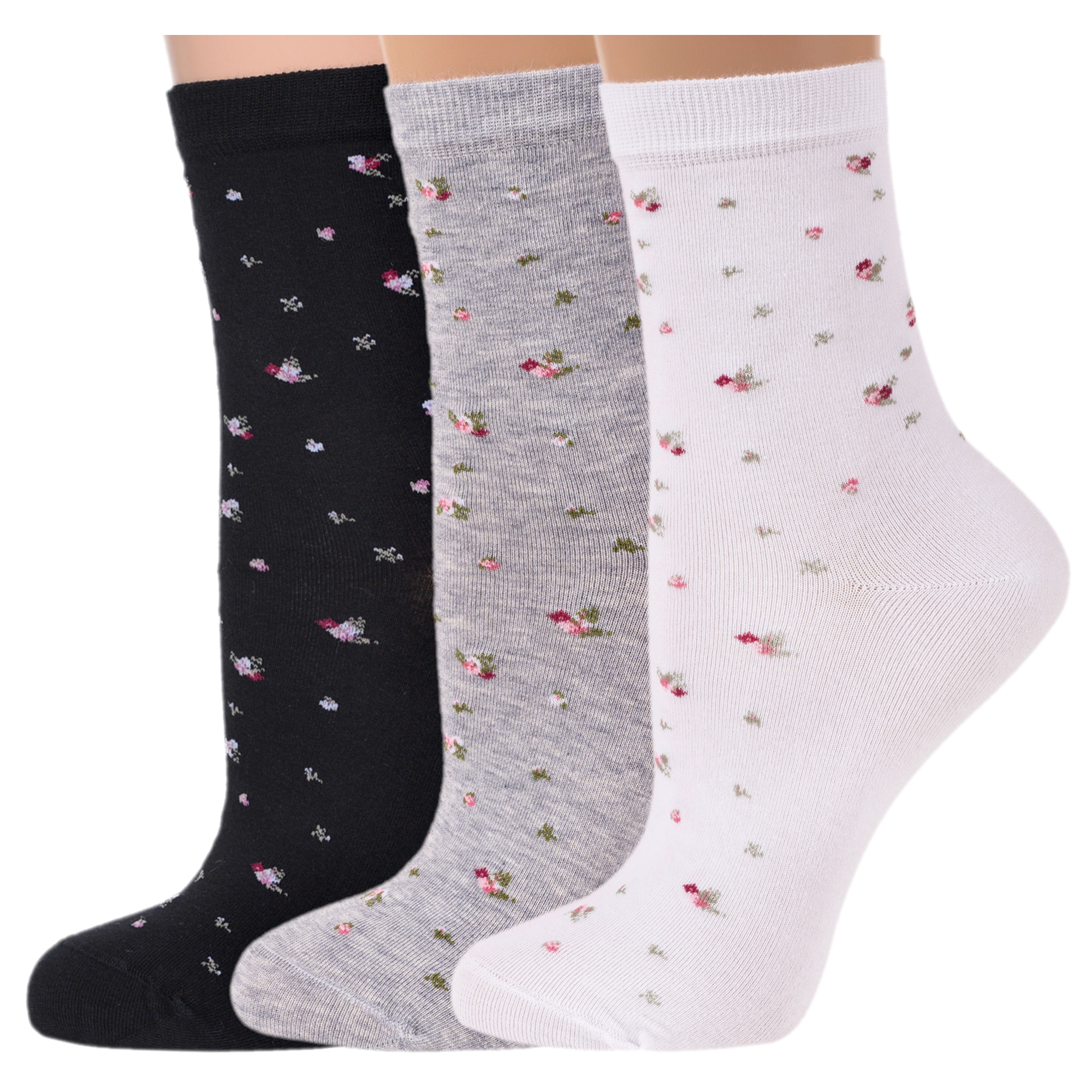 

Комплект носков женских Rusocks 3-Ж3-13017 черных; серых; белых 23-25, 3-Ж3-13017
