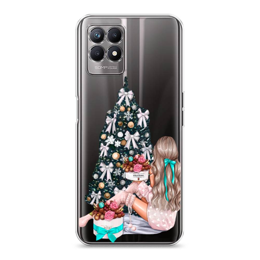 

Чехол на Realme 8i "New Year", Зеленый;бежевый;голубой, 257350-5