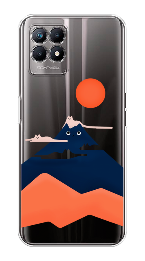 

Чехол на Realme 8i "Кот-гора", Черный;оранжевый, 257350-4