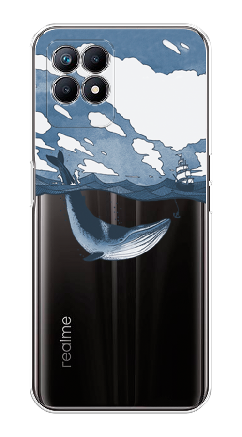

Чехол на Realme 8i "Большой кит", Синий, 257350-1
