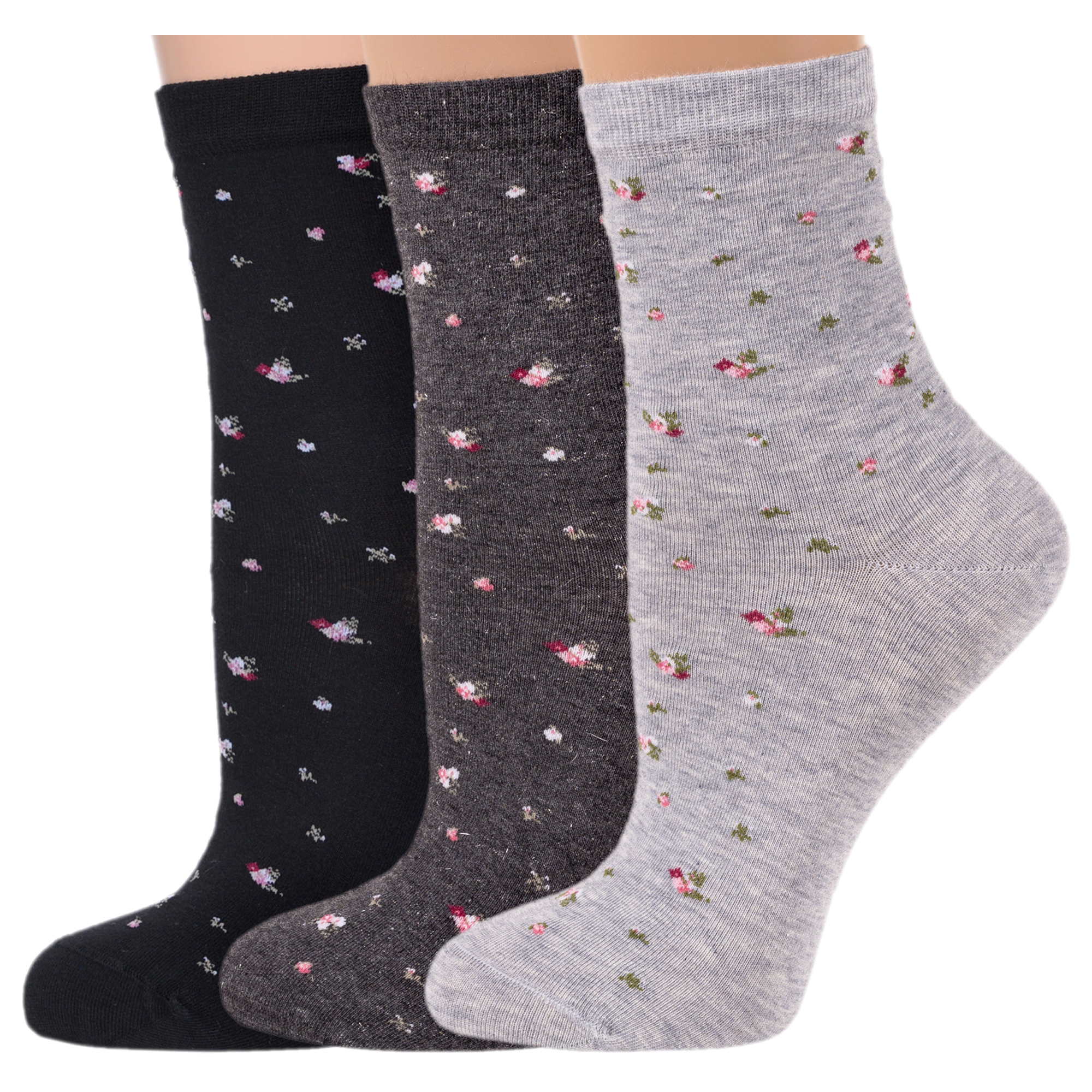

Комплект носков женских Rusocks 3-Ж3-13017 черных; серых 23-25, 3-Ж3-13017