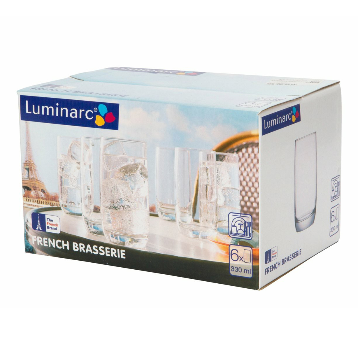 

Стаканы Luminarc French Brasserie 6 шт 330 мл, Прозрачный