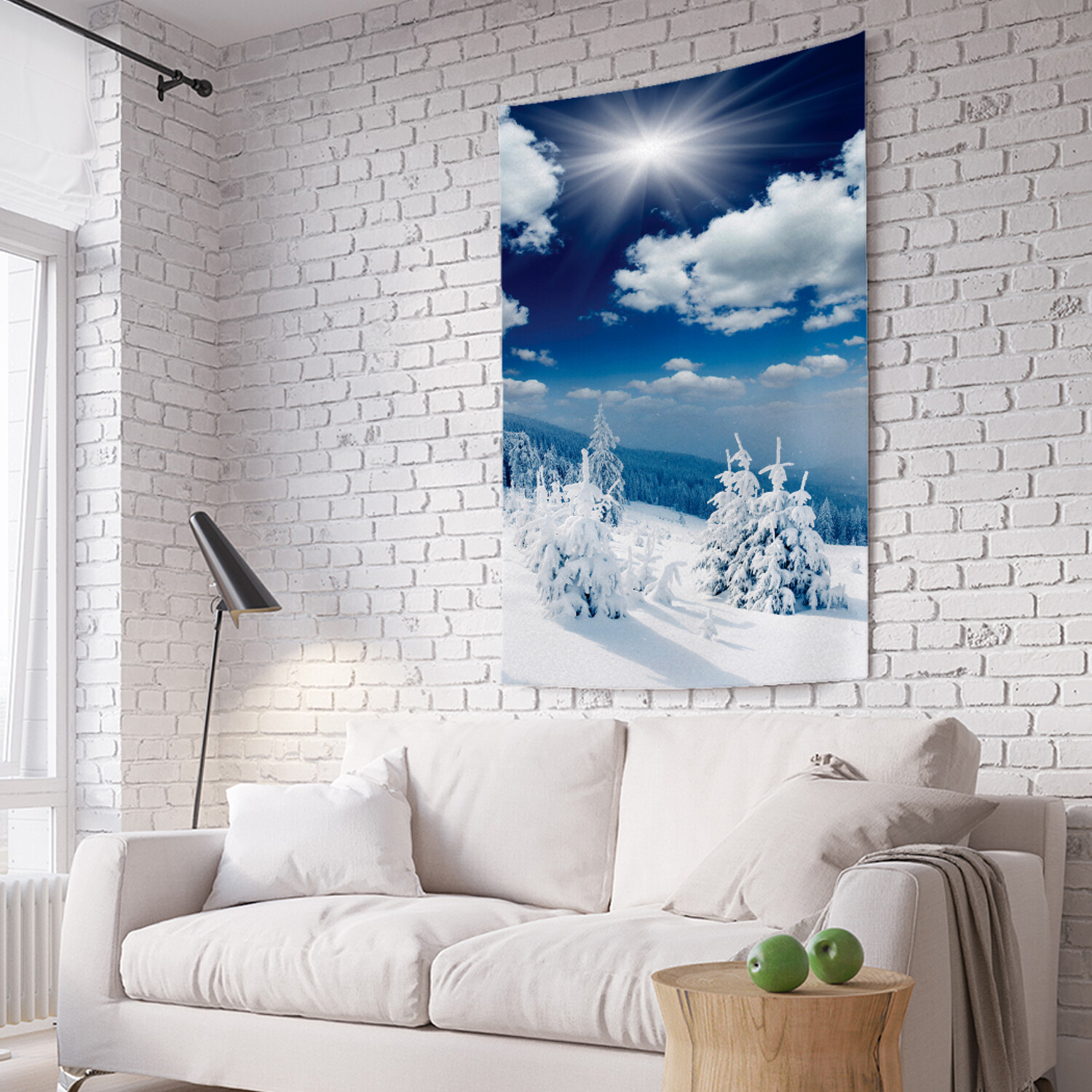 

Вертикальное фотопанно на стену JoyArty Лес покрытый снегом 150x200 см, Лес покрытый снегом