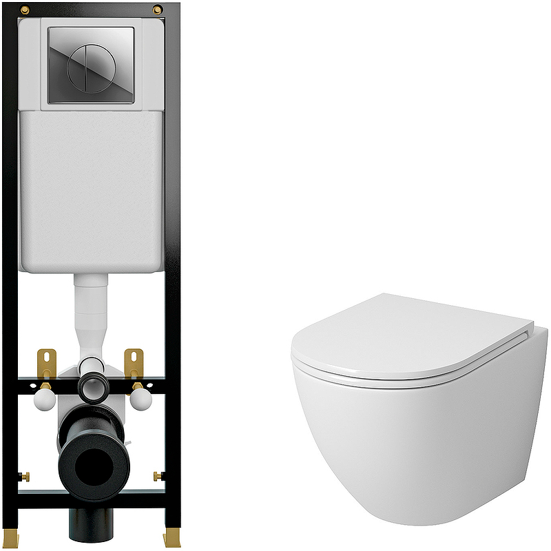 

Комплект унитаза с инсталляцией Ideal Standard Connect Prosys R030701 с сиденьем Микролифт