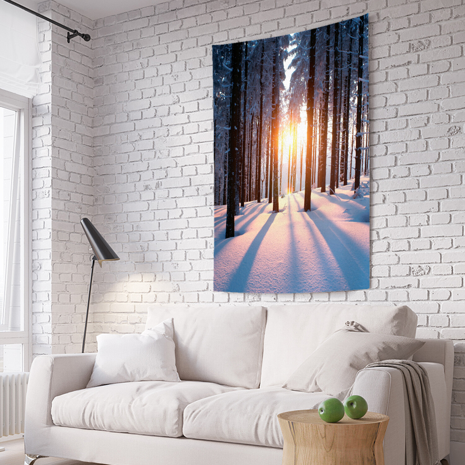 

Вертикальное фотопанно на стену JoyArty Январское утро в лесу 150x200 см, Январское утро в лесу