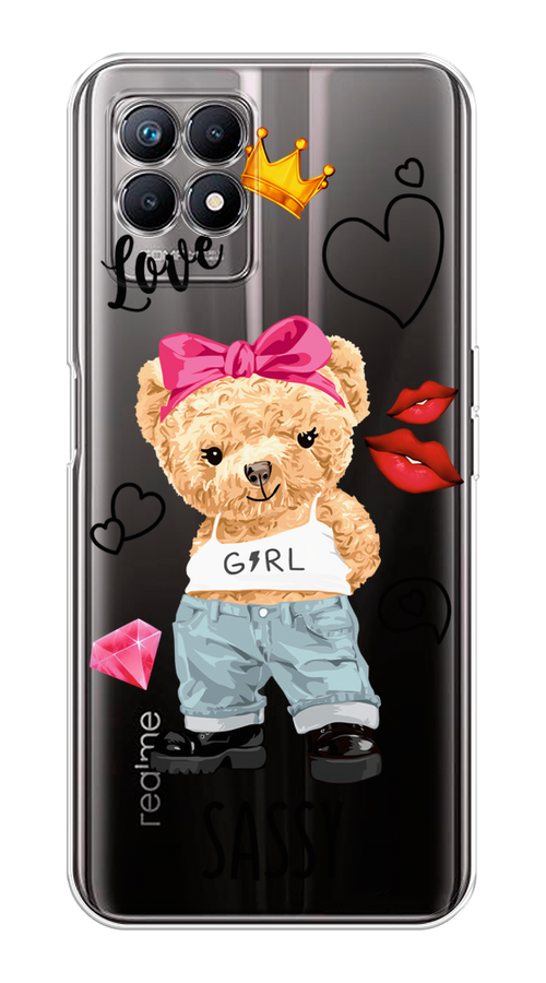 

Чехол на Realme 8i "Sugar Mommy", Голубой;белый;розовый, 257350-6