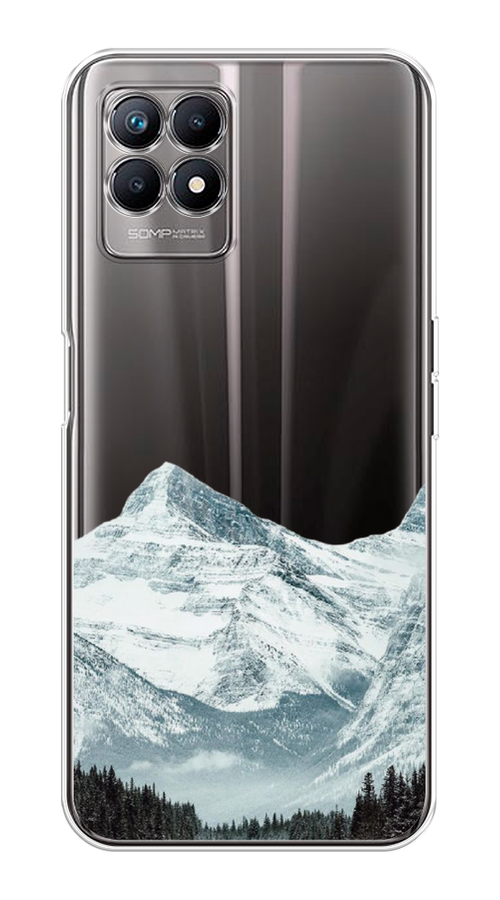 

Чехол на Realme 8i "Горы арт 1", Белый;зеленый, 257350-2