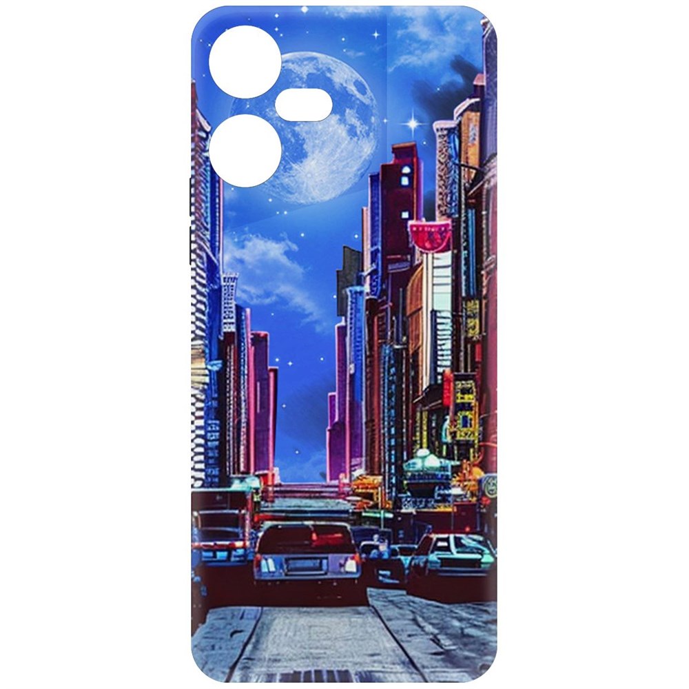

Чехол-накладка Krutoff Soft Case Ночной город для Tecno Pova Neo 3 черный