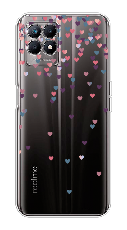 

Чехол на Realme 8i "Посыпка сердечки", Розовый;фиолетовый, 257350-3
