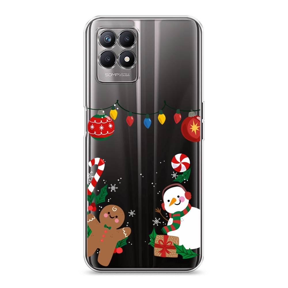 

Чехол на Realme 8i "Новогоднее настроение", Коричневый;красный;зеленый, 257350-5