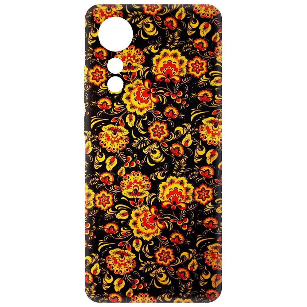 

Чехол-накладка Krutoff Soft Case Хохлома для Oppo A78 4G черный