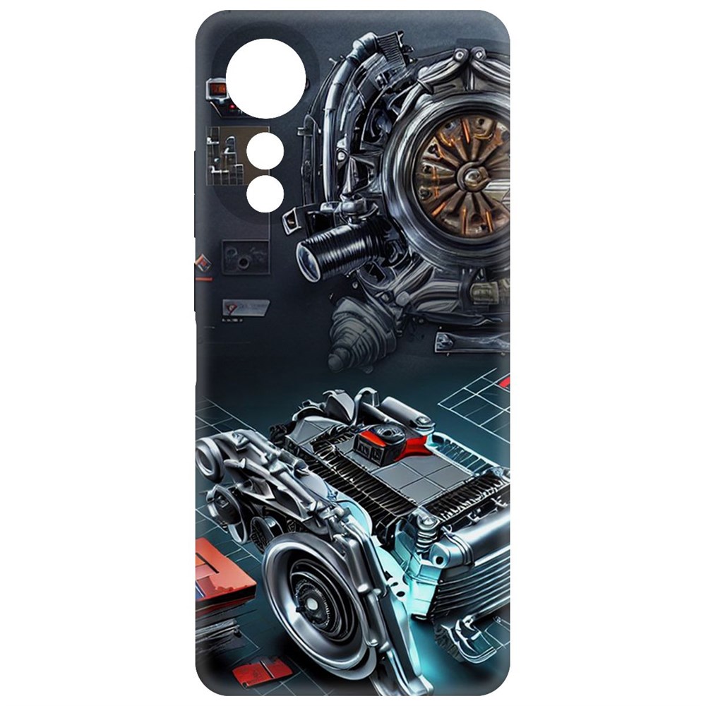 

Чехол-накладка Krutoff Soft Case Моторы для Oppo A78 4G черный