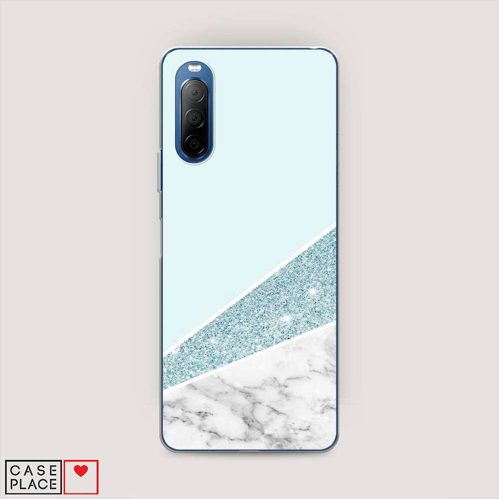 

Чехол Awog на Sony Xperia 10 II "Мрамор с голубыми блестками", Разноцветный, 54650-3