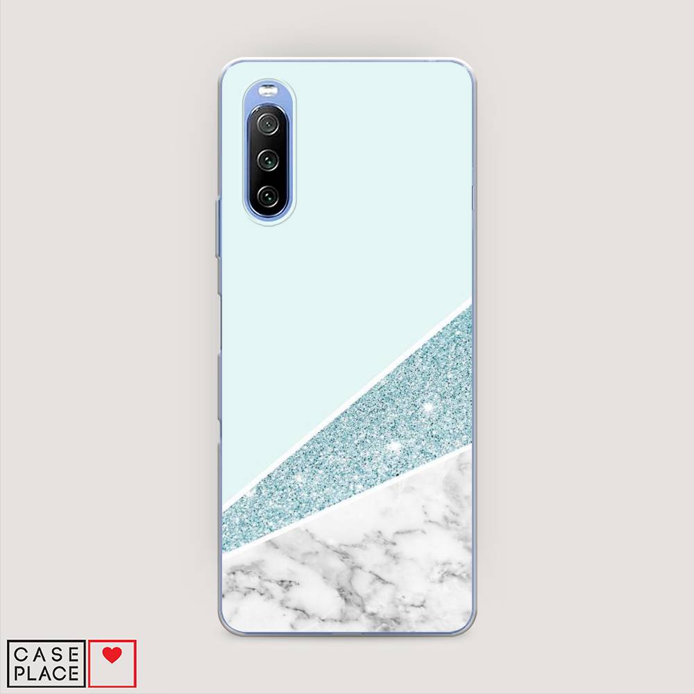 

Чехол Awog на Sony Xperia 10 III "Мрамор с голубыми блестками", Разноцветный, 54950-3