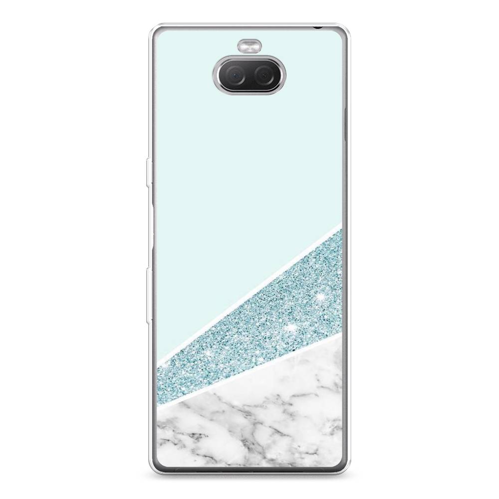 

Силиконовый чехол "Мрамор с голубыми блестками" на Sony Xperia 10 Plus, 54150-3