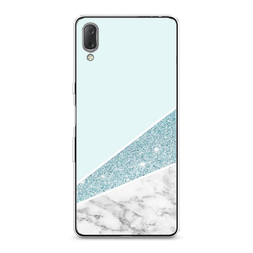 

Чехол Awog на Sony Xperia L3 "Мрамор с голубыми блестками", Разноцветный, 54450-3