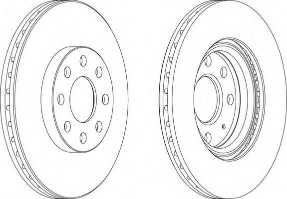 фото Диск тормозной передний opel corsa d ddf1304 ferodo ddf1304