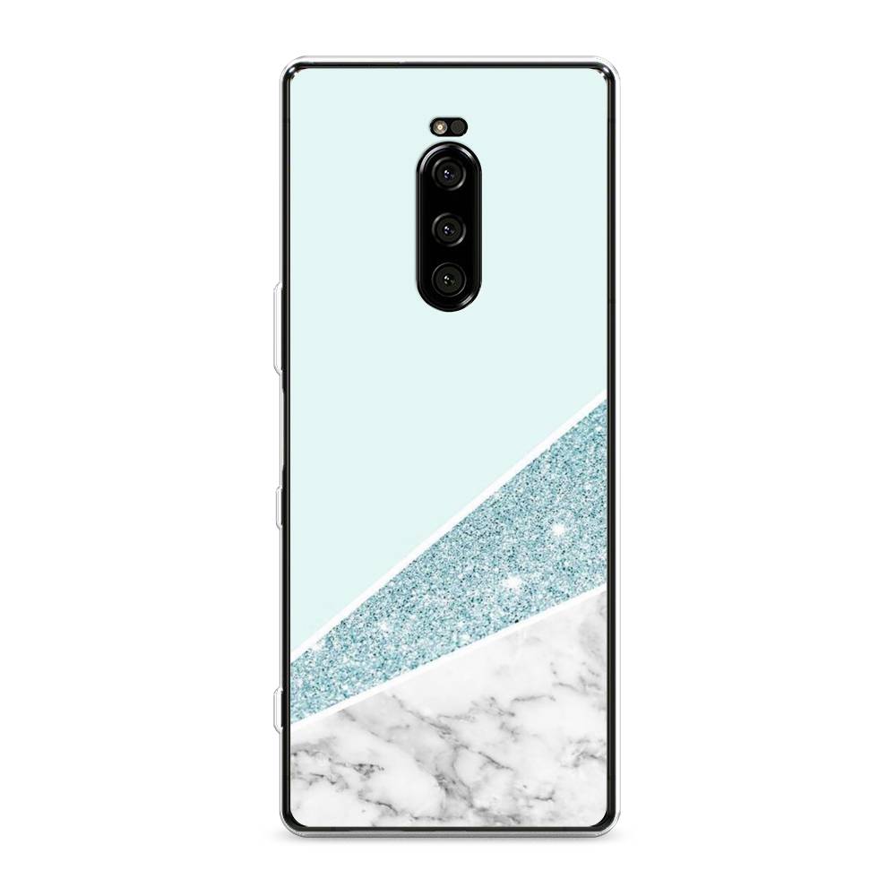 

Чехол Awog на Sony Xperia XZ4/Xperia 1 "Мрамор с голубыми блестками", Разноцветный, 53850-3