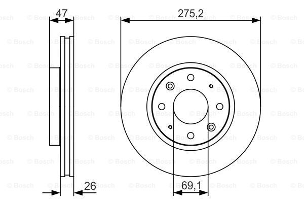 

Диск Тормозной Передний Kia Cerato 1.6/2.0 04> Bosch 0986479s28