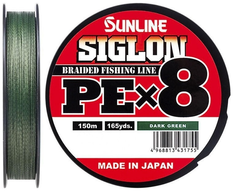 

Плетеный шнур Sunline Siglon PEx8 dark-green, Зеленый, Siglon PEx8