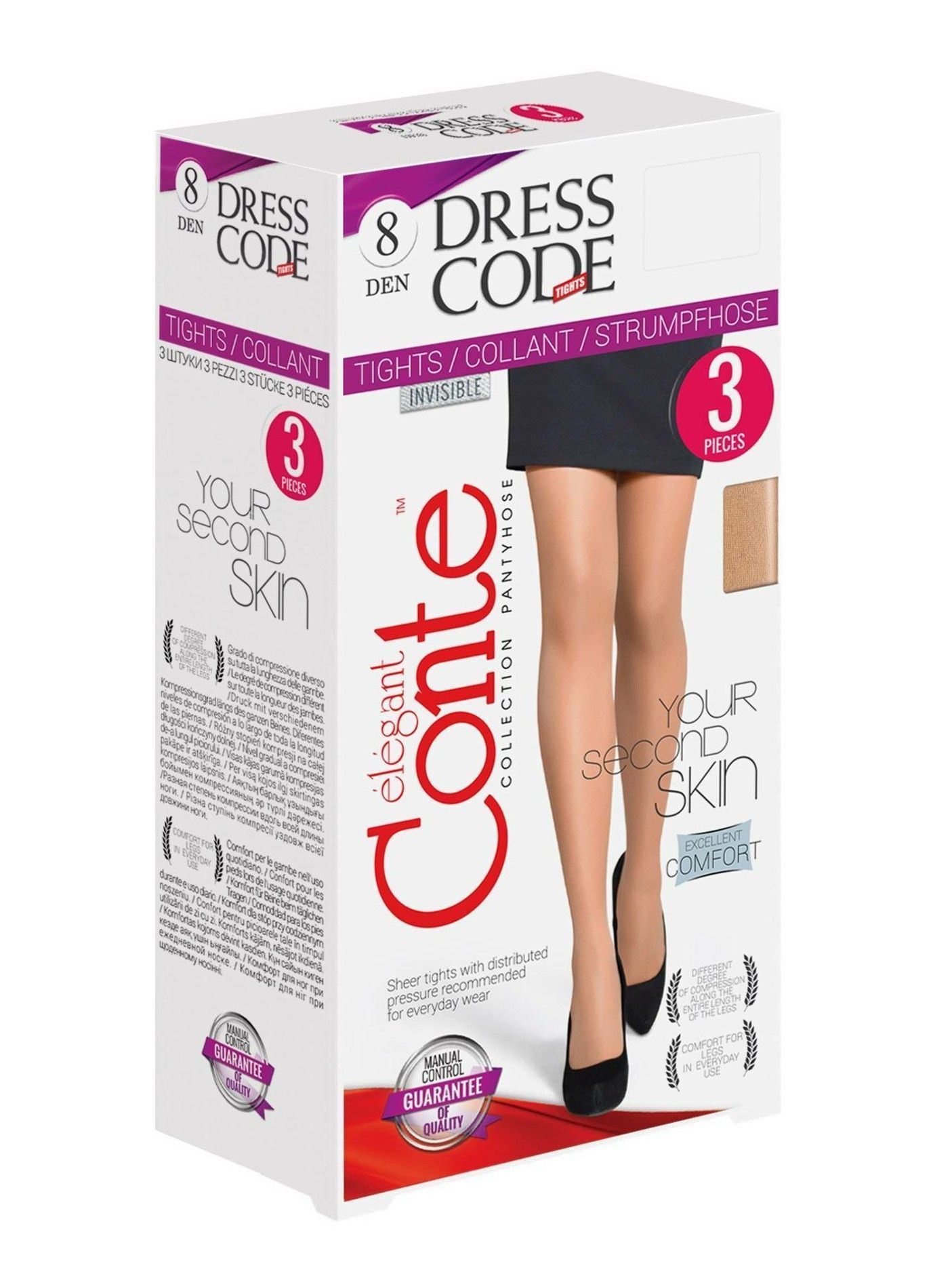 

Комплект колготок женских Conte DRESS CODE 8 (3 штуки) бронзовых 4, Бронзовый, DRESS CODE 8 (3 штуки)