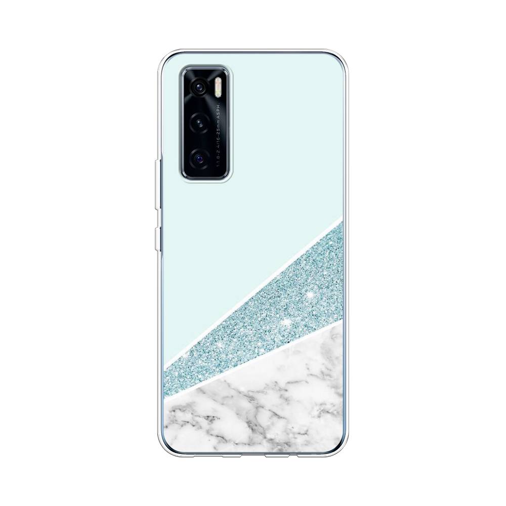 

Чехол Awog на Vivo V20 SE "Мрамор с голубыми блестками", Разноцветный, 263550-3