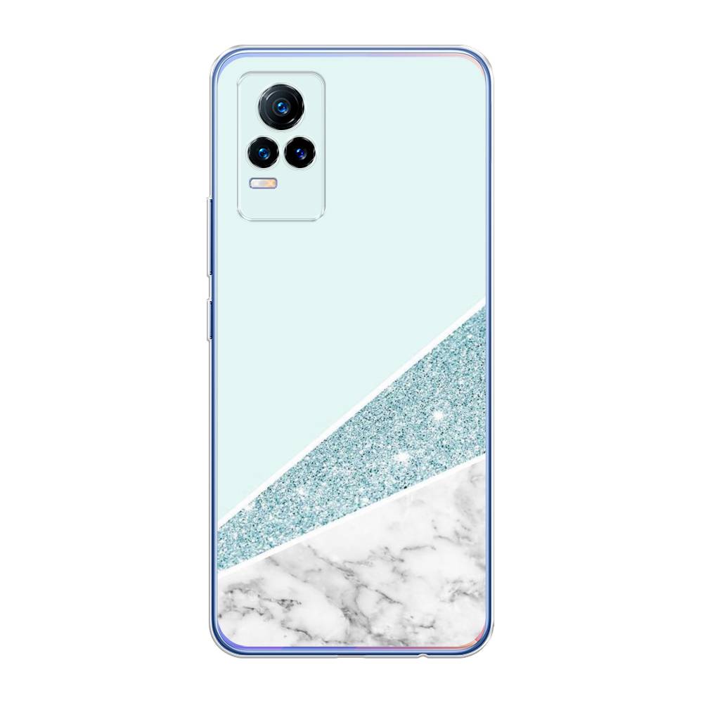 

Чехол Awog на Vivo V21e 4G "Мрамор с голубыми блестками", Разноцветный, 264550-3