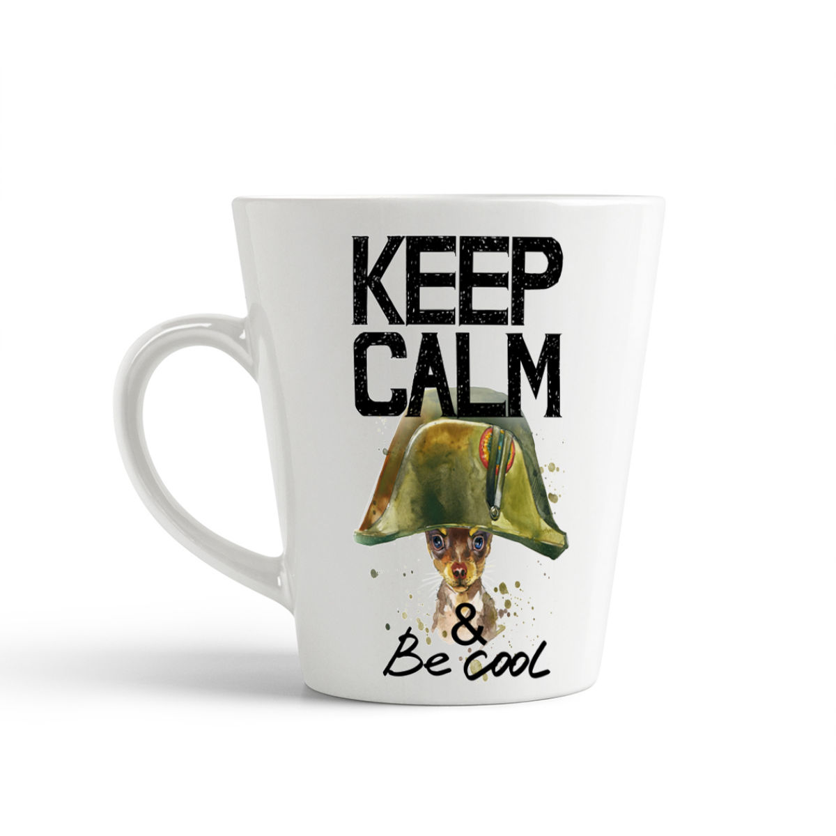 

Конусная кружка CoolPodarok KEEP CALM собака be cool3