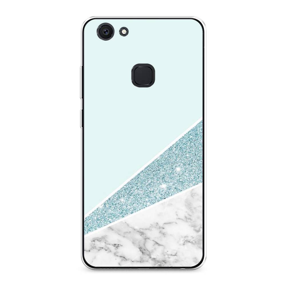

Чехол Awog на Vivo V7 Plus "Мрамор с голубыми блестками", Разноцветный, 260750-3