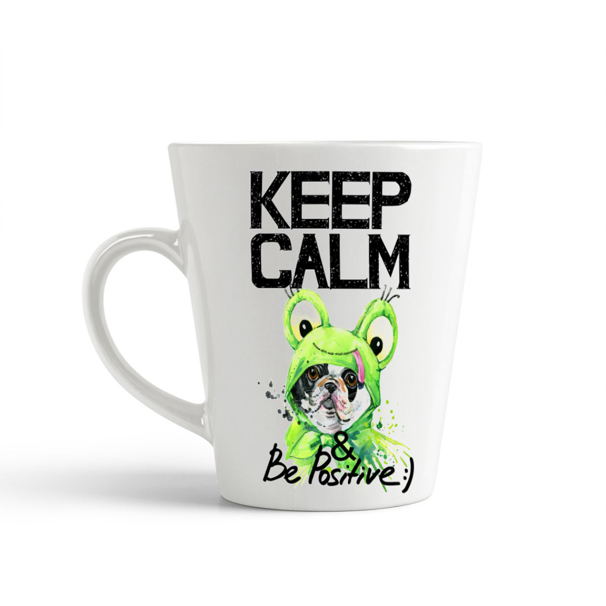 

Конусная кружка CoolPodarok KEEP CALM собака be positive